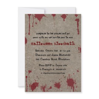 Bloody Halloween Party invitation invitation