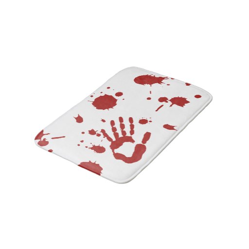 Bloody Hand Blood Splattered Bath Mat Zazzle
