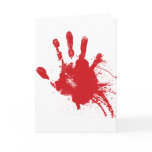 Bloody Handprint Greeting Card