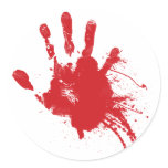 Bloody Handprint Sticker