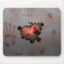 Bloody Heart Mousepad by gmcrank Bloody Heart Mousepad