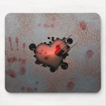 Bloody Heart Mousepad by gmcrank Bloody Heart Mousepad