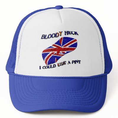 bloody heck trucker hats by totallygraffiti