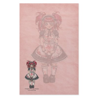 Bloody Lolita Gothic Stationery by Planet_Zerick