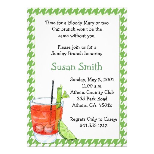 Bloody Mary Brunch Invitation