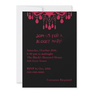 Bloody Mary Halloween Invitation invitation