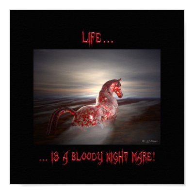 Bloody Night Mare Poster by sjfranks