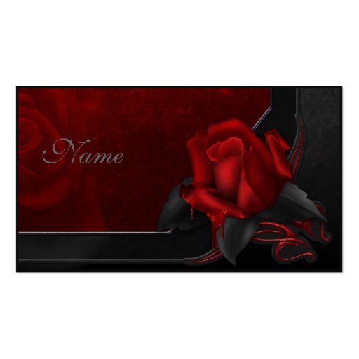 Bloody Rose - Gothic Design Business Card (front side)
