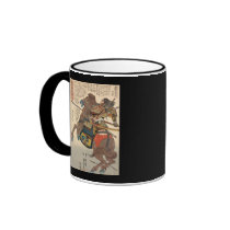 Bloody Samurai in Full Armor on a Horse c.1848 Coffee Mugs