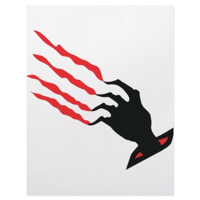 bloody Scratch hand Personalized Letterhead by Tomaniac