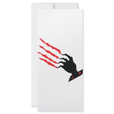 bloody Scratch hand Rack Card by Tomaniac