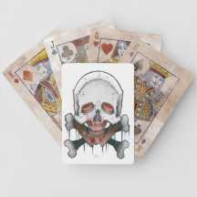 bloody skull and bones card deck
