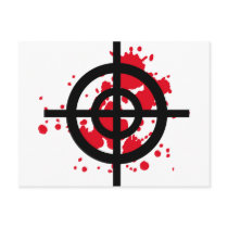 bloody target sniper postcard