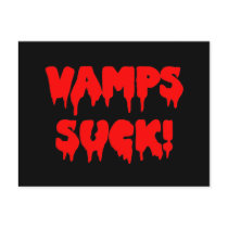 Bloody "Vamps Suck" postcards