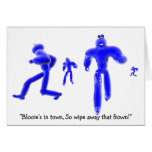 "Blooie's in town, so wipe away that frown!" Cards