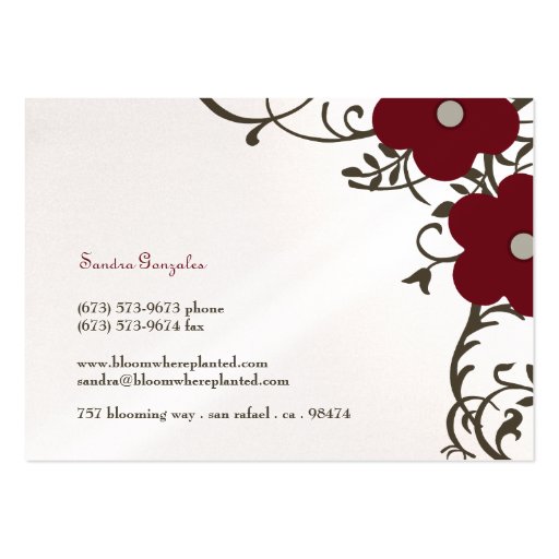 Bloom Chubby Business Cards (back side)