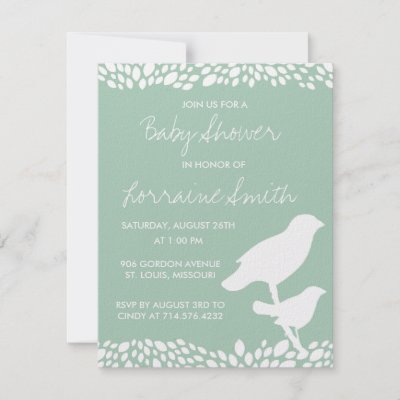 Couples Baby Shower Invitations Wording on Bloom Customizable Baby Shower Invitation In Gum Leaf  Make It Your