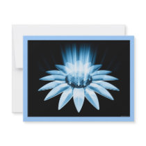 Bloom In Blue -Blank Invitation Customer Adds Info