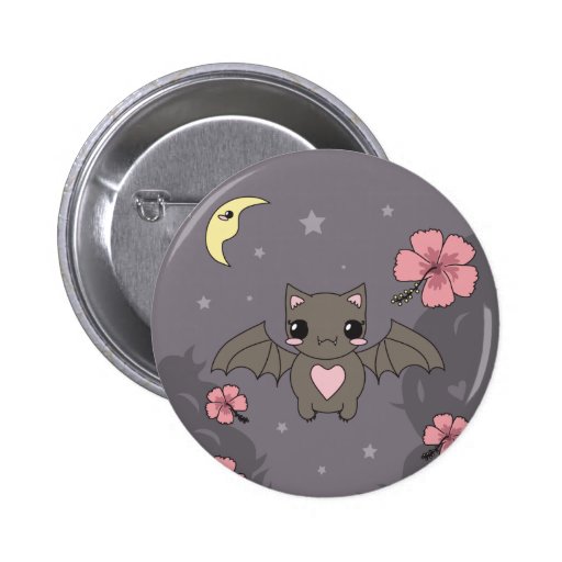 Bloom the Fruit Bat Buttons