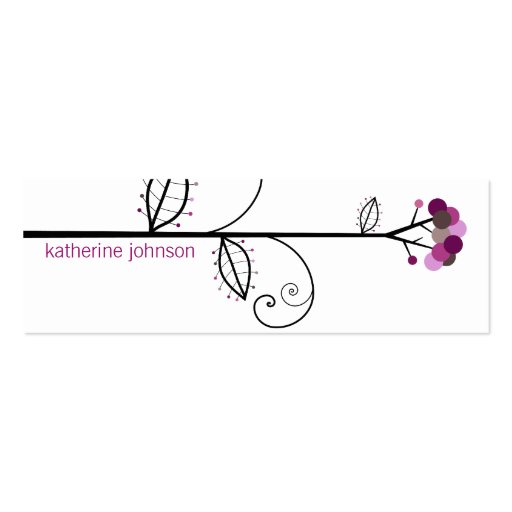 Bloom Tree Dots | *06 Profile Card | Gift Tag | Business Card Templates (front side)