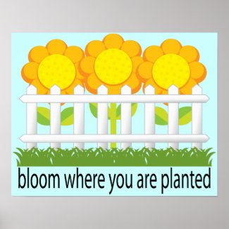 Bloom Where Planted Garden Print print