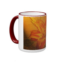 Bloom with Leather Texture mugs