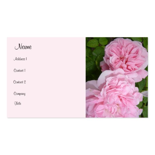 Bloomin' Pink - Business Card (front side)