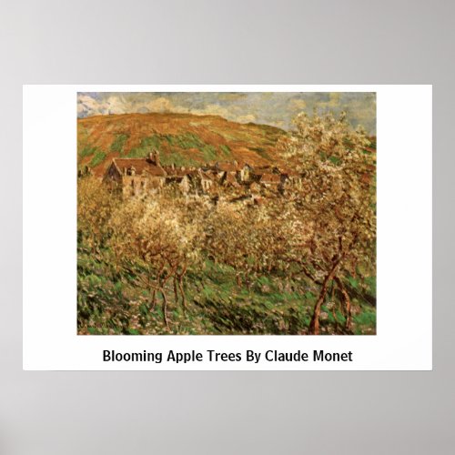 Blooming Apple Trees By Claude Monet Print