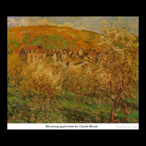 Blooming apple trees by Claude Monet Poster