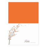 Blooming Branches Folded Place Cards - Orange Business Card
