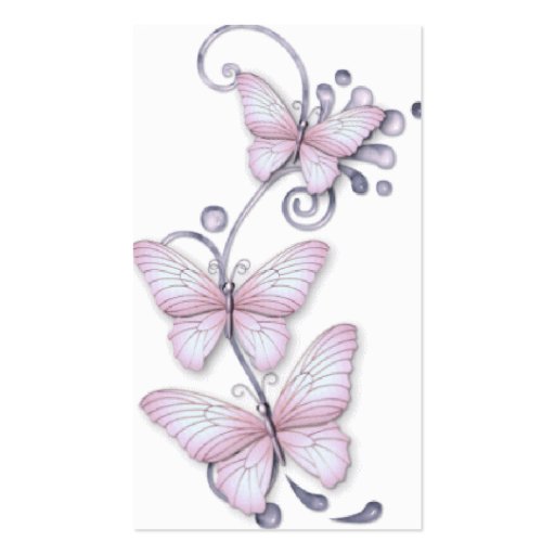 Blooming Butterflies Bookmark Business Card Template (front side)