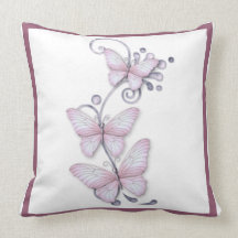 Blooming Butterflies Throw Pillows
