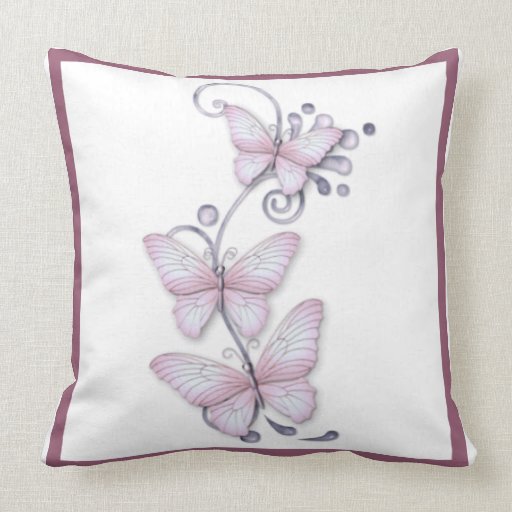 Blooming Butterflies Throw Pillows Zazzle