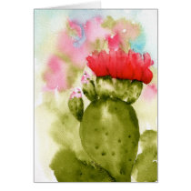 Blooming Cactus Card cards
