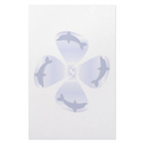Blooming Dolphins stationery by mydeas Blooming Dolphins stationery