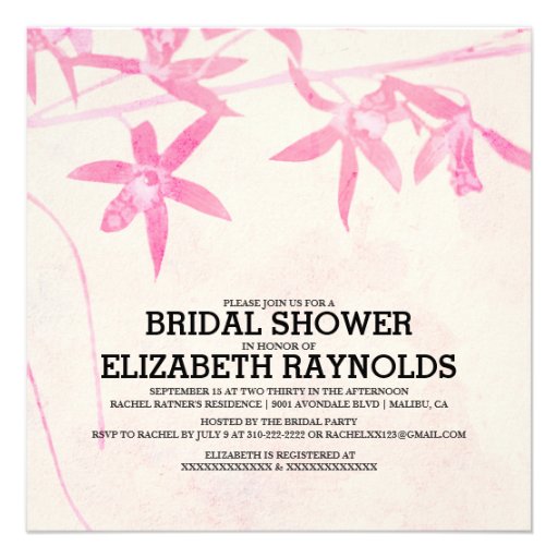 Blooming Flowers Bridal Shower Invitations