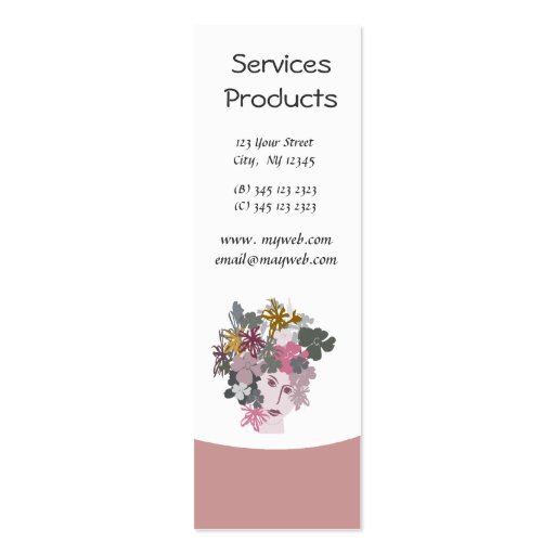 Blooming Goddess Business Card Template (back side)