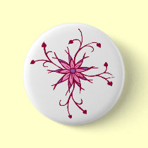 Blooming heart flower button by marcya7 Blooming heart flower button