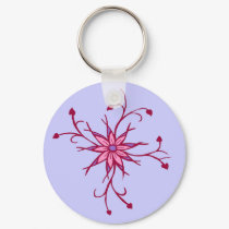 Blooming heart flower key chain keychains by marcya7 Blooming heart flower key chain keychains