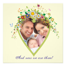 Blooming Heart - Photo Adoption Announcement