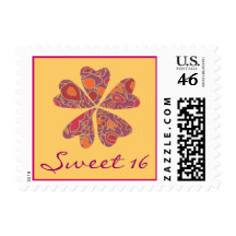 Blooming-heart Sweet 16 Stamp