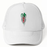blooming hearts tattoo design mesh hat