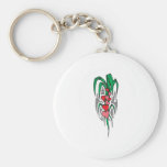 blooming hearts tattoo design keychains