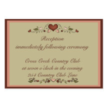 Blooming Hearts Wedding Invitation Reception Ins Business Card Template