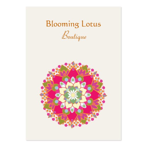 Blooming Lotus Chubby Business Card (front side)