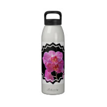 Blooming Pink Orchids Water Bottle