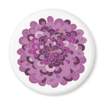 Blooming Purple Flower Magnet by pinkytoeclothing Blooming Purple Flower Magnet