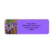 Blooming Purple Hosta Flower Label labels