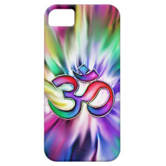 Blooming Rainbow Lotus OM iPhone 5 Cases