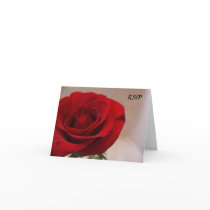 Blooming Red Rose RSVP cards